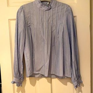 Zara poplin stripe top size S